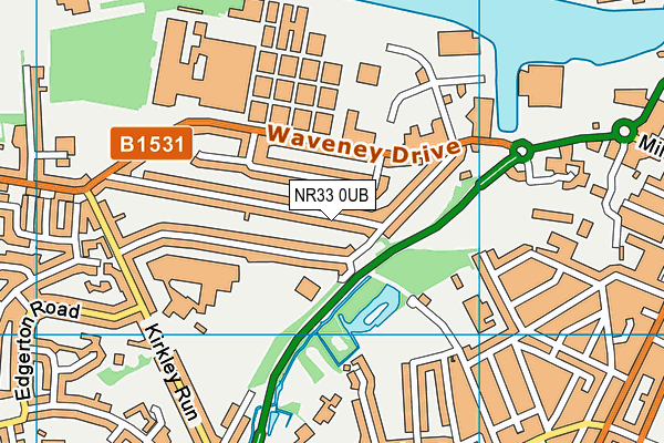 NR33 0UB map - OS VectorMap District (Ordnance Survey)