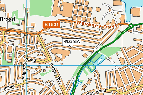 NR33 0UG map - OS VectorMap District (Ordnance Survey)