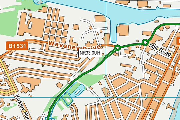 NR33 0UH map - OS VectorMap District (Ordnance Survey)