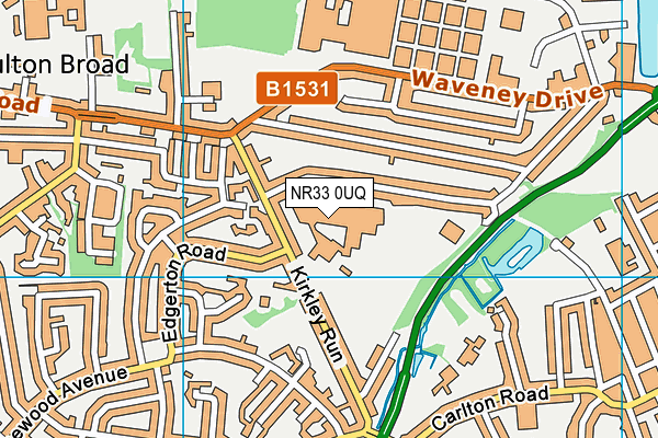 East Point Academy map (NR33 0UQ) - OS VectorMap District (Ordnance Survey)