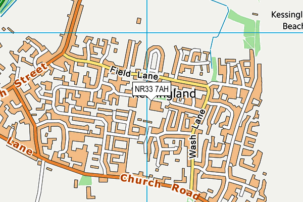 NR33 7AH map - OS VectorMap District (Ordnance Survey)