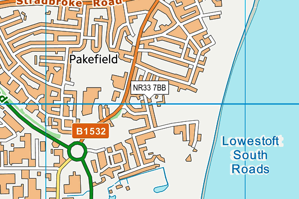 NR33 7BB map - OS VectorMap District (Ordnance Survey)