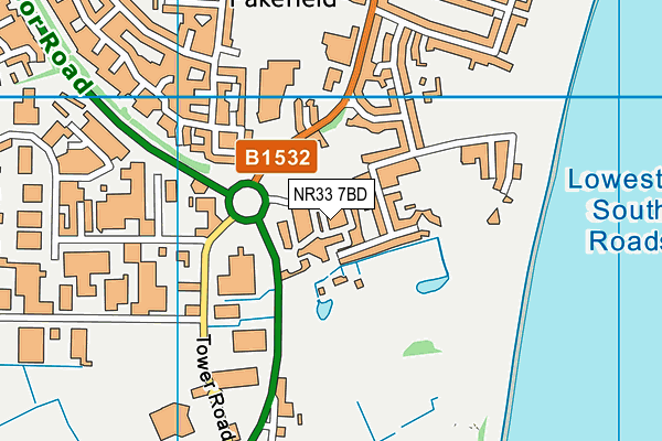 NR33 7BD map - OS VectorMap District (Ordnance Survey)