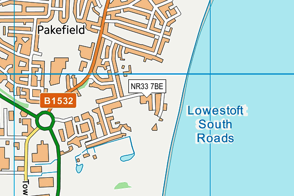 NR33 7BE map - OS VectorMap District (Ordnance Survey)