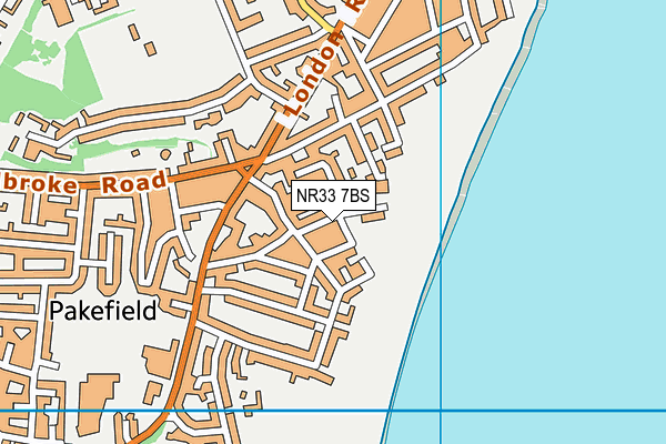 NR33 7BS map - OS VectorMap District (Ordnance Survey)