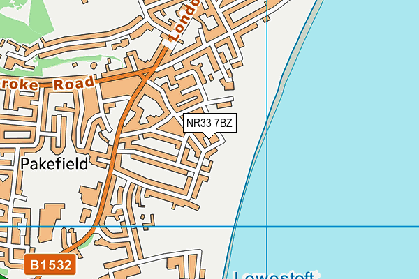 NR33 7BZ map - OS VectorMap District (Ordnance Survey)