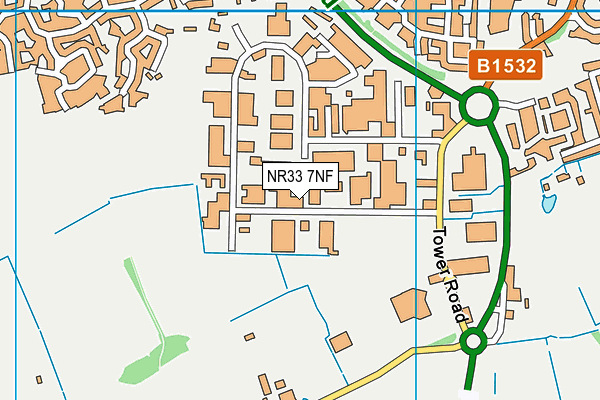 NR33 7NF map - OS VectorMap District (Ordnance Survey)