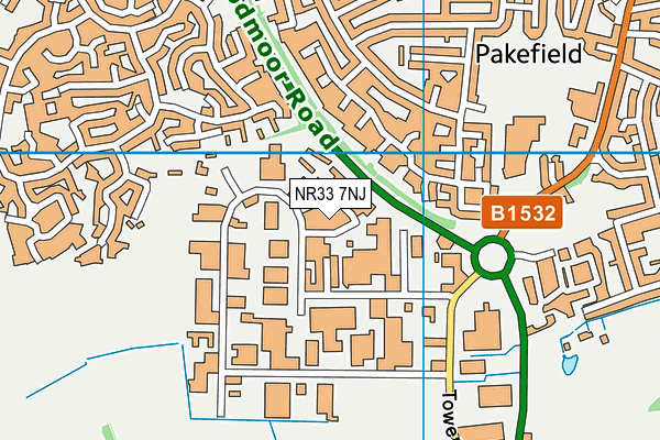 NR33 7NJ map - OS VectorMap District (Ordnance Survey)