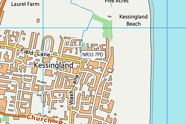NR33 7PD map - OS VectorMap District (Ordnance Survey)