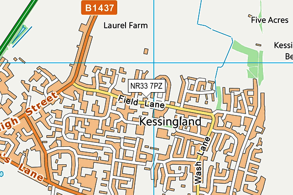 NR33 7PZ map - OS VectorMap District (Ordnance Survey)