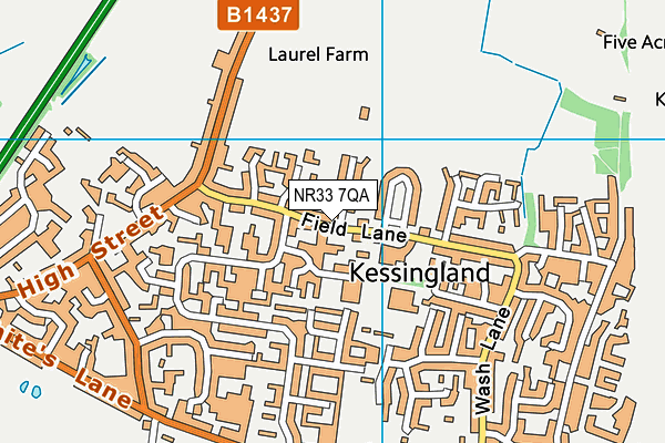 NR33 7QA map - OS VectorMap District (Ordnance Survey)