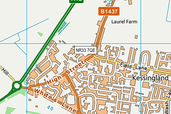 NR33 7QE map - OS VectorMap District (Ordnance Survey)