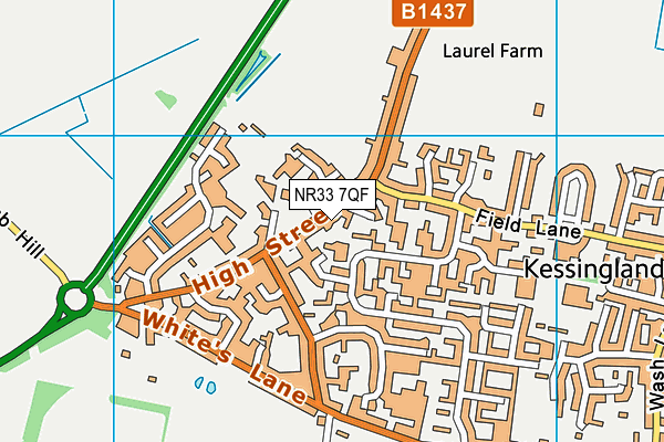 NR33 7QF map - OS VectorMap District (Ordnance Survey)