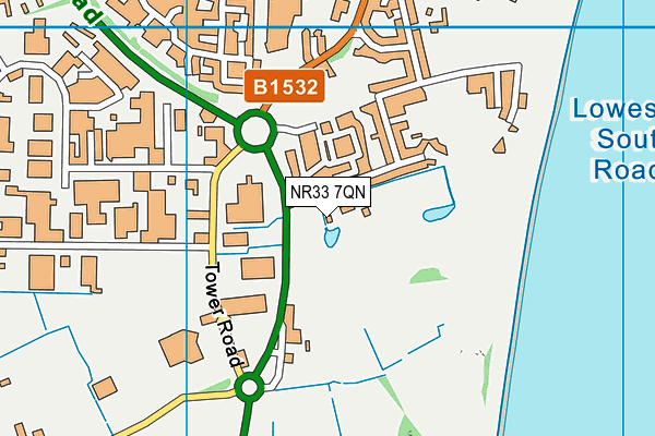 NR33 7QN map - OS VectorMap District (Ordnance Survey)