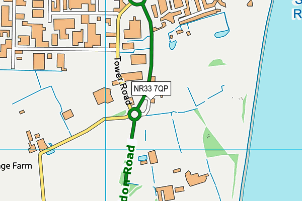 NR33 7QP map - OS VectorMap District (Ordnance Survey)