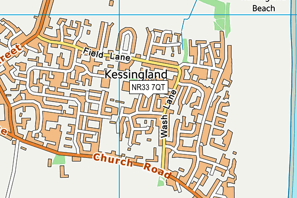 NR33 7QT map - OS VectorMap District (Ordnance Survey)