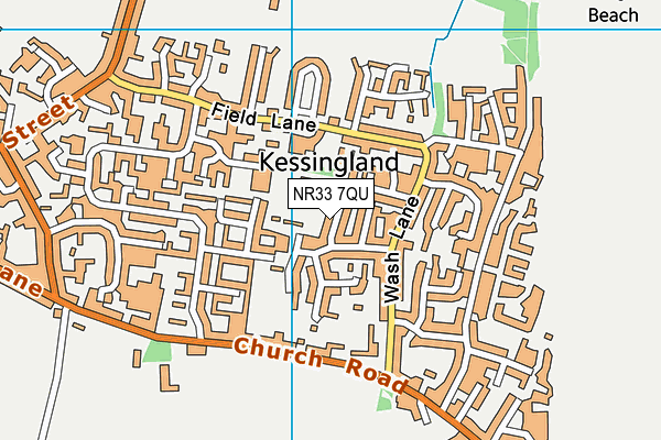NR33 7QU map - OS VectorMap District (Ordnance Survey)