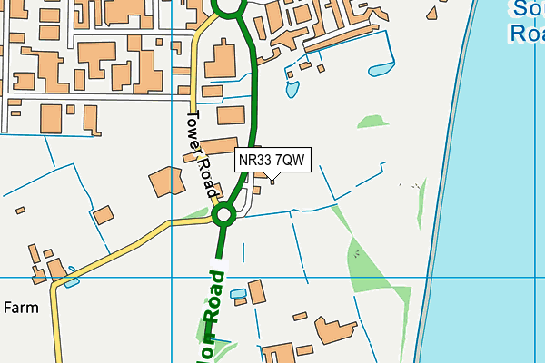 NR33 7QW map - OS VectorMap District (Ordnance Survey)