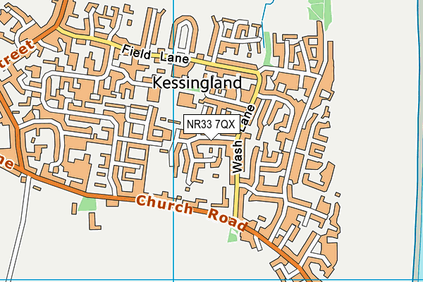 NR33 7QX map - OS VectorMap District (Ordnance Survey)