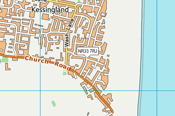 NR33 7RJ map - OS VectorMap District (Ordnance Survey)