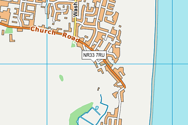 NR33 7RU map - OS VectorMap District (Ordnance Survey)