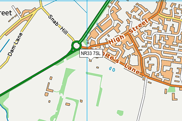 NR33 7SL map - OS VectorMap District (Ordnance Survey)