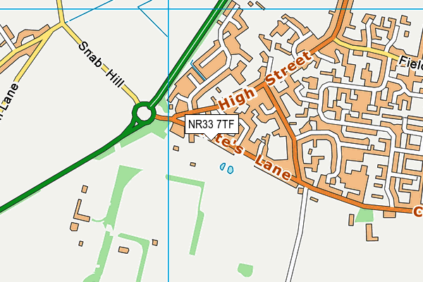 NR33 7TF map - OS VectorMap District (Ordnance Survey)
