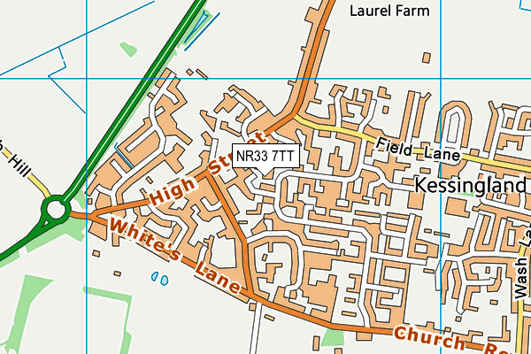 NR33 7TT map - OS VectorMap District (Ordnance Survey)