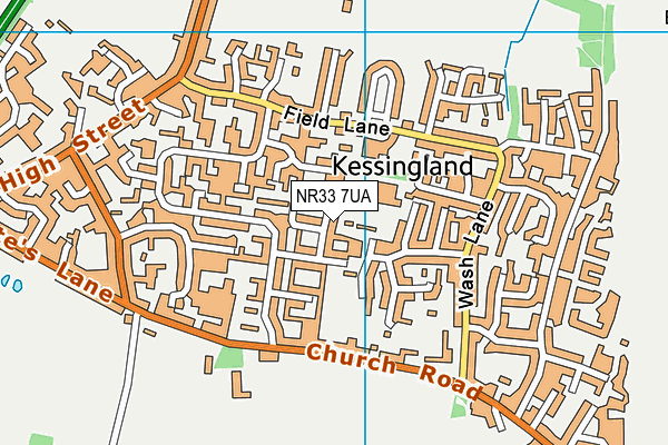 NR33 7UA map - OS VectorMap District (Ordnance Survey)