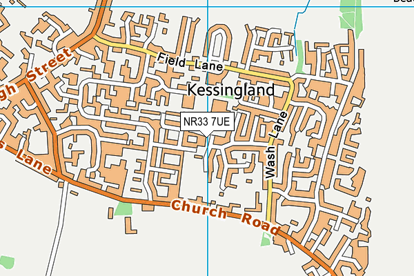 NR33 7UE map - OS VectorMap District (Ordnance Survey)