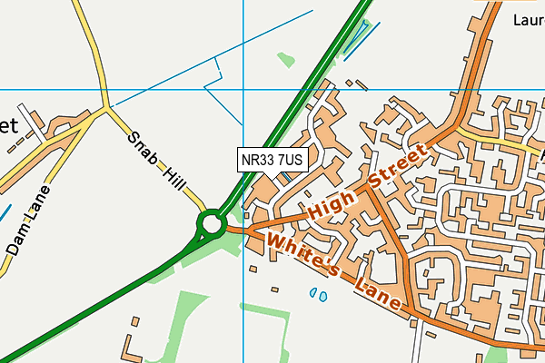 NR33 7US map - OS VectorMap District (Ordnance Survey)