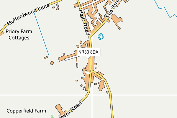 NR33 8DA map - OS VectorMap District (Ordnance Survey)