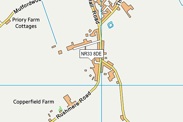 NR33 8DE map - OS VectorMap District (Ordnance Survey)