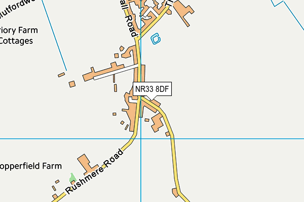 NR33 8DF map - OS VectorMap District (Ordnance Survey)