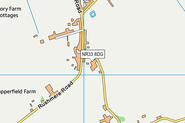 NR33 8DG map - OS VectorMap District (Ordnance Survey)