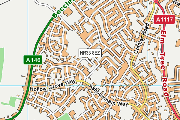 NR33 8EZ map - OS VectorMap District (Ordnance Survey)