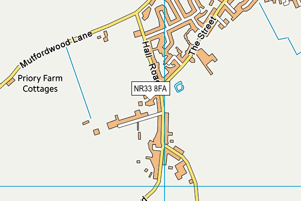 NR33 8FA map - OS VectorMap District (Ordnance Survey)