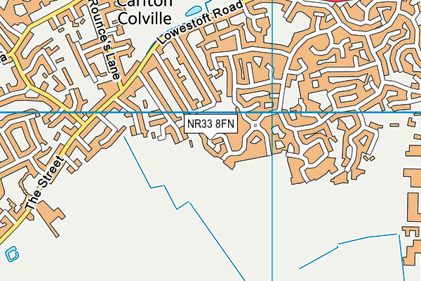 NR33 8FN map - OS VectorMap District (Ordnance Survey)