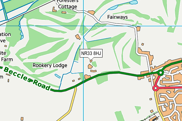 Rookery Park Golf Club map (NR33 8HJ) - OS VectorMap District (Ordnance Survey)