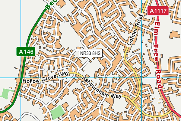 NR33 8HS map - OS VectorMap District (Ordnance Survey)