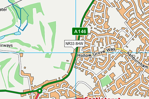 NR33 8HW map - OS VectorMap District (Ordnance Survey)