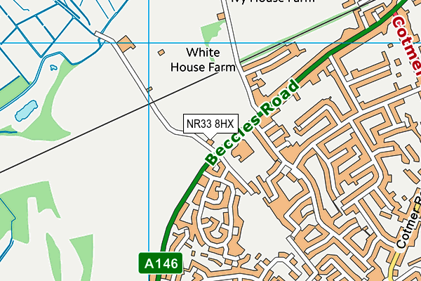 NR33 8HX map - OS VectorMap District (Ordnance Survey)