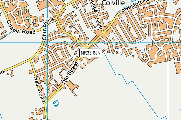 NR33 8JN map - OS VectorMap District (Ordnance Survey)