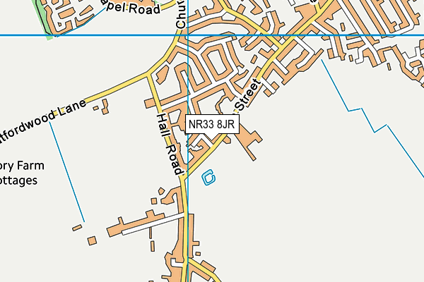 NR33 8JR map - OS VectorMap District (Ordnance Survey)