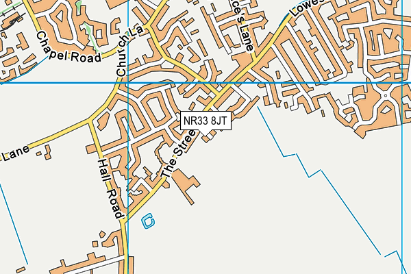 NR33 8JT map - OS VectorMap District (Ordnance Survey)