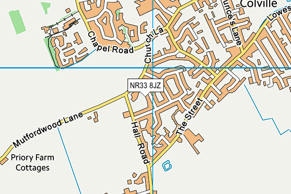 NR33 8JZ map - OS VectorMap District (Ordnance Survey)