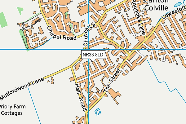 NR33 8LD map - OS VectorMap District (Ordnance Survey)