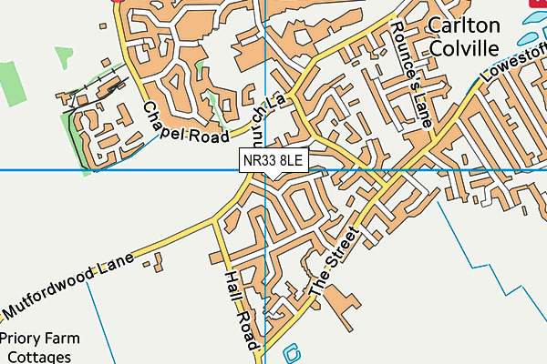 NR33 8LE map - OS VectorMap District (Ordnance Survey)