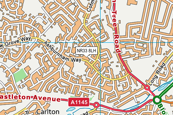 NR33 8LH map - OS VectorMap District (Ordnance Survey)