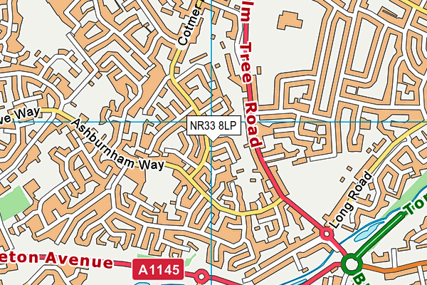NR33 8LP map - OS VectorMap District (Ordnance Survey)